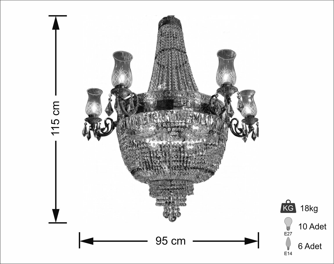 Ayetli Klasik 60'lık Kollu