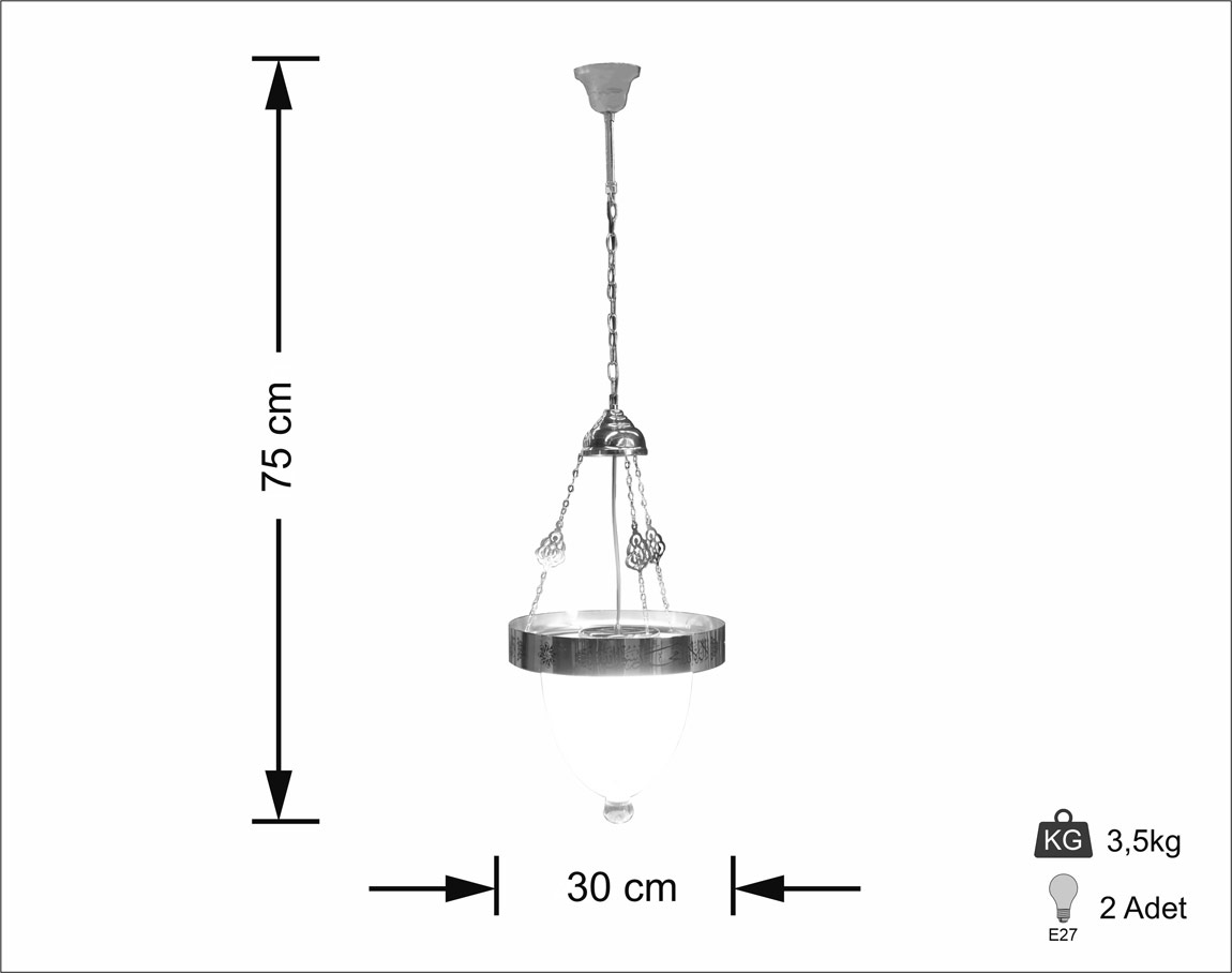 Ayetli Selam Selçuklu Ferforje 30'luk